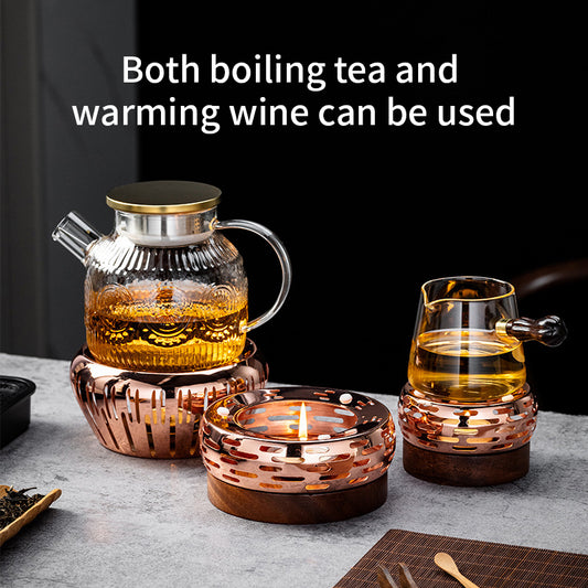 Hot Sale Yurtrain Luxury Heat Resistant Clear High Borosilicate Glass Flower Tea Stove Teapot 24h Keep Warm Health Pot Infuser