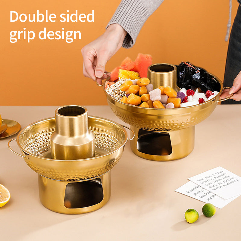 Korean Stainless Steel Induction Cooker Compatible Dishwasher Safe Modern Luxury Design Dry Ice Hot Pot for Restaurant Use