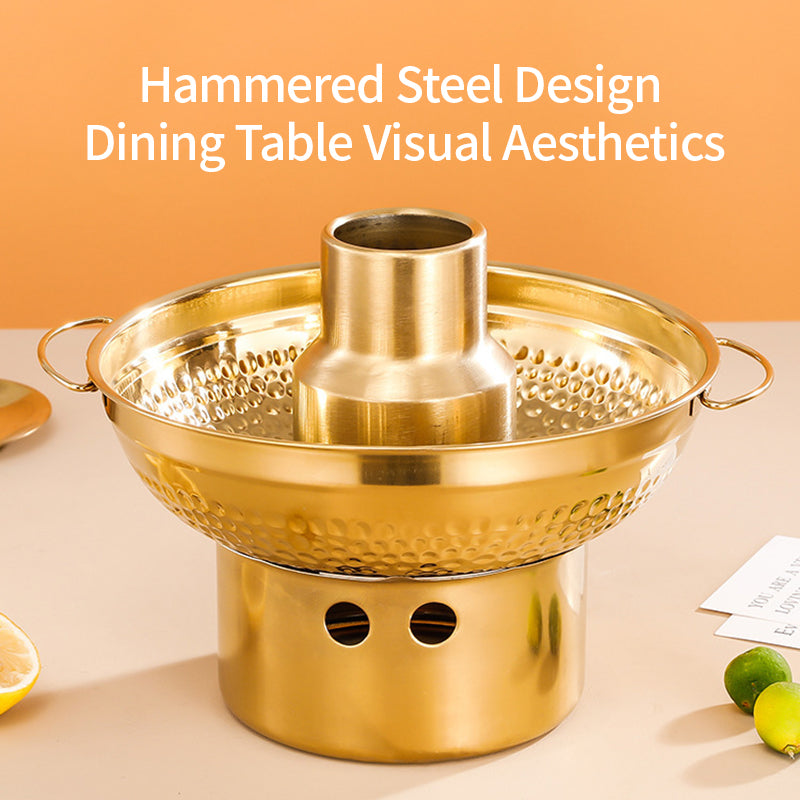 Korean Stainless Steel Induction Cooker Compatible Dishwasher Safe Modern Luxury Design Dry Ice Hot Pot for Restaurant Use