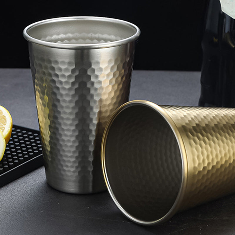 Yurtrain 304 Stainless Steel Hammered Diamond Pattern Vacuum Flask Thermos Anti-Scalding Portable Outdoor Party Drinkware