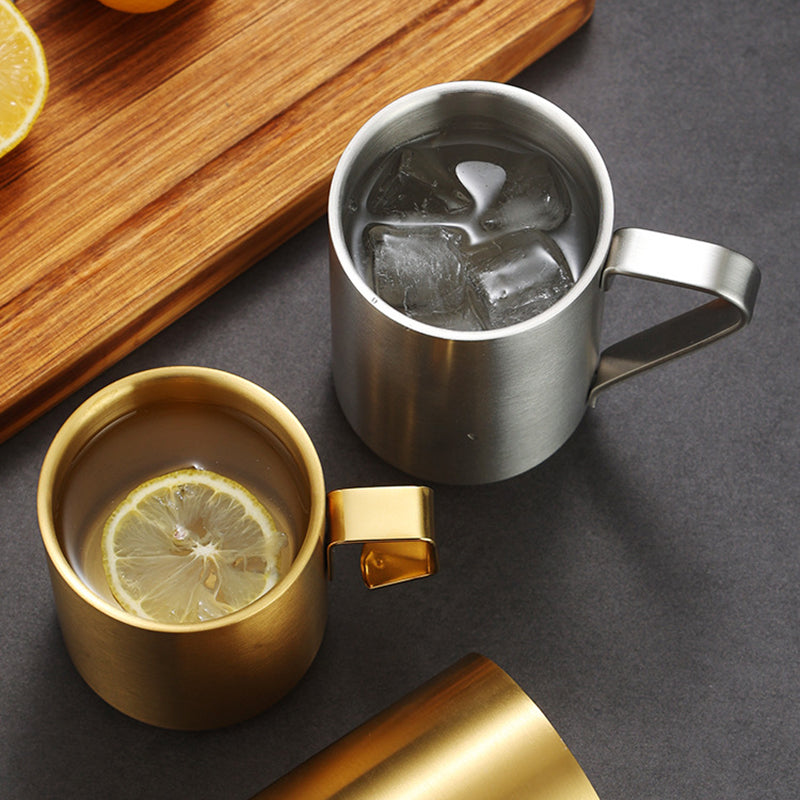 Drinking Metal Mug Custom Camping Cups Handle Coffee Breakfast Travel Mug Stainless Steel Toddler Espresso Cup Party Thermal