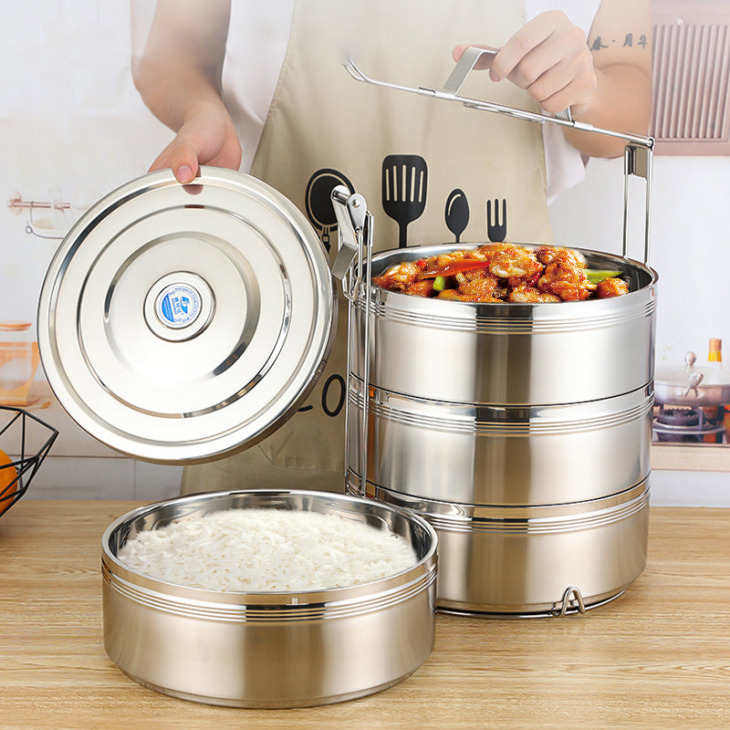 Yurtrain New Arrival Thermos Bento Multi-Layer Lunch Box Tiffin Carrier Vacuum 304 Stainless Steel Insulated Lunch Box