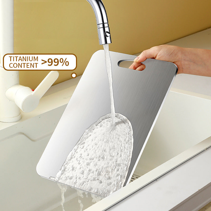 Easy Clean Eco-Friendly Dishwasher Safe 2.0cm Thick Double Sided 100% Pure Titanium Rectangle Chopping Block Cutting Board Set