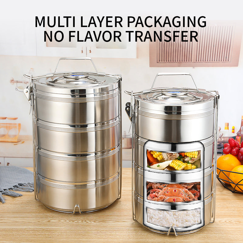 Yurtrain New Arrival Thermos Bento Multi-Layer Lunch Box Tiffin Carrier Vacuum 304 Stainless Steel Insulated Lunch Box