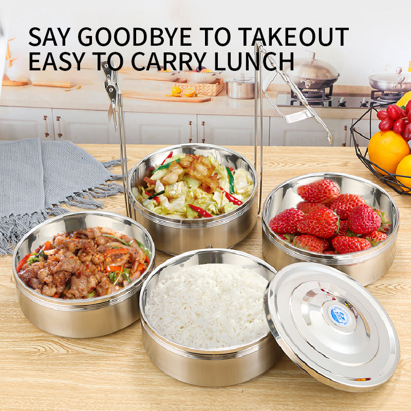 Yurtrain New Arrival Thermos Bento Multi-Layer Lunch Box Tiffin Carrier Vacuum 304 Stainless Steel Insulated Lunch Box