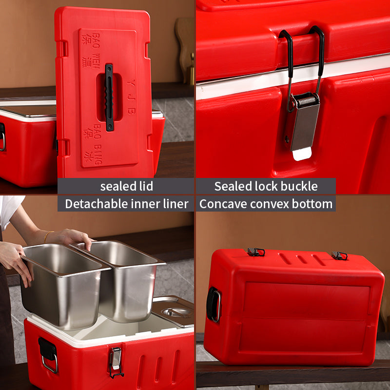 Yurtrain Outdoor Large Capacity Stainless Steel Insulated Barrel Food Warmer Food Storage and Container