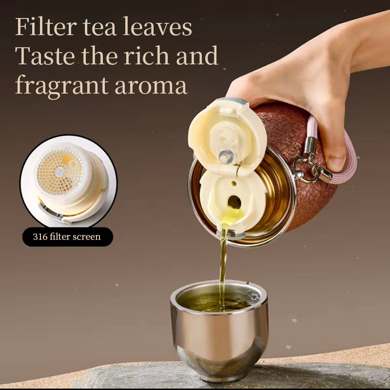 High Quality Luxury 380ML Ice Cracked Stainless Steel Coated Titanium Vacuum Insulated BPA Free Drinking Bottle Business Gifts