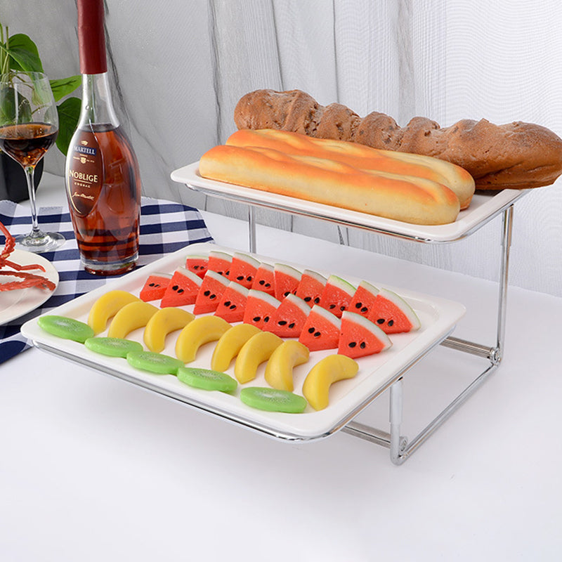 3 Tier Reusable Stainless Steel Wedding Cake Serving Stand with Modern Design for Food Display and Buffet Catering