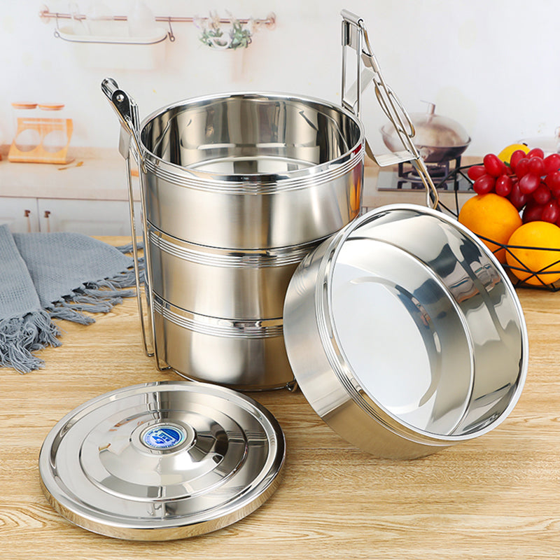 Yurtrain New Arrival Thermos Bento Multi-Layer Lunch Box Tiffin Carrier Vacuum 304 Stainless Steel Insulated Lunch Box