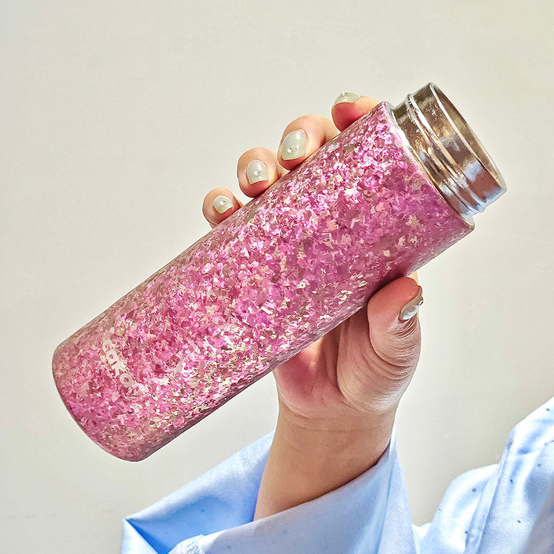 Yurtrain High-Grade 300ml Pure Titanium Double-Layer BPA Free Portable Vacuum Flask 24hr Insulation Ice Flower Craft Travel Cup