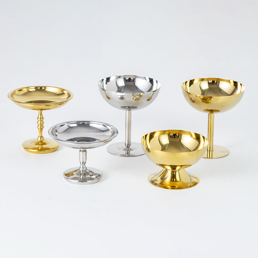 304 Stainless Steel Vintage Cone Holder Lightweight Metal Dishwasher Safe for Pudding Ice Cream Tea Party Universal Use