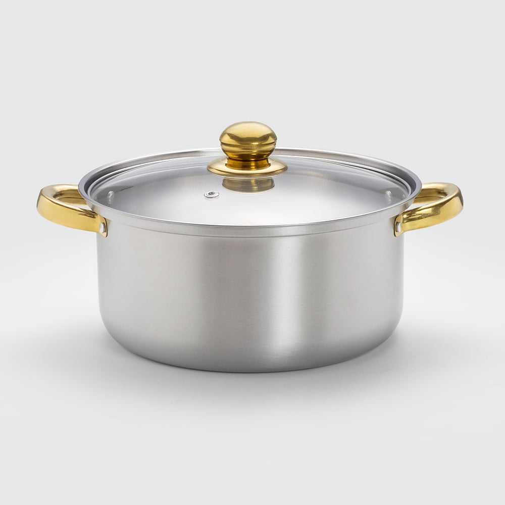 Yurtrain 12 Piece Pots Sets Nonstick Cookware Kitchen Cooking Pot Set Non-Stick Cookware Set 401 Stainless Steel Kettle