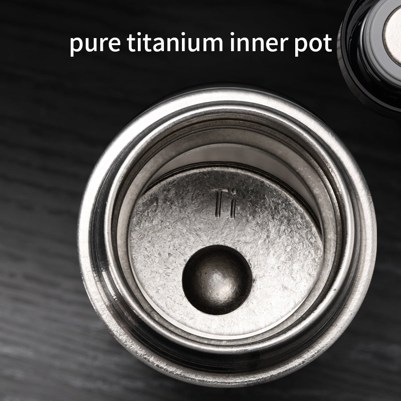 400/500ml Factory Titanium Double Wall Vacuum Insulated BPA Free Boiling Water Safe 24hr Thermal Ultralight Leakproof Water