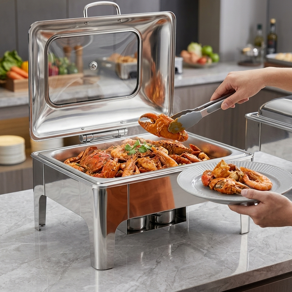 Stainless Steel Chafing Dishes Buffet Food Warmer Chafing Dish Buffet Set Luxury Chafing Dish